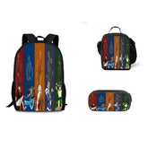 Avatar The Last Airbender Schoolbag Backpack Lunch Bag Pencil Case 3pcs Set Gift for Kids Students